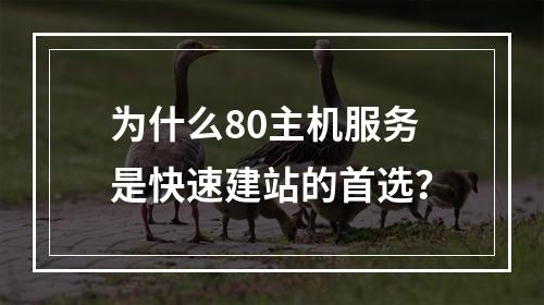 为什么80主机服务是快速建站的首选?