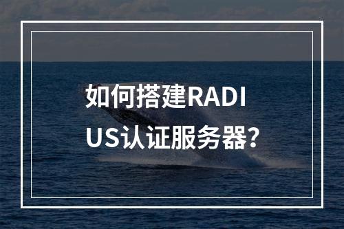 如何搭建RADIUS认证服务器?