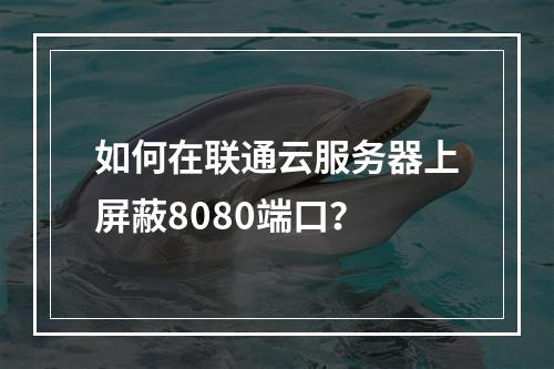 如何在联通云服务器上屏蔽8080端口？