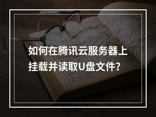 如何在腾讯云服务器上挂载并读取U盘文件？