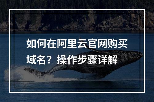 如何在阿里云官网购买域名？操作步骤详解