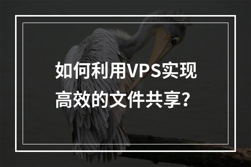 如何利用VPS实现高效的文件共享?