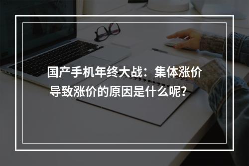 国产手机年终大战:集体涨价 导致涨价的原因是什么呢?