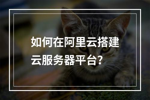 如何在阿里云搭建云服务器平台？