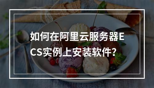 如何在阿里云服务器ECS实例上安装软件？