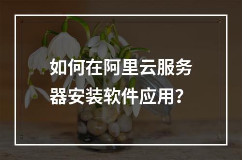 如何在阿里云服务器安装软件应用？