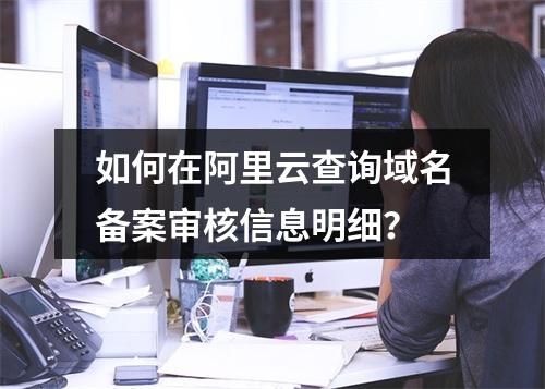如何在阿里云查询域名备案审核信息明细？