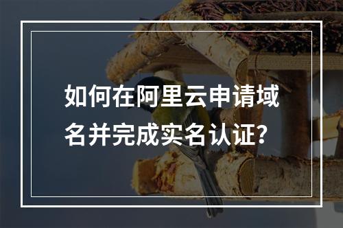 如何在阿里云申请域名并完成实名认证？