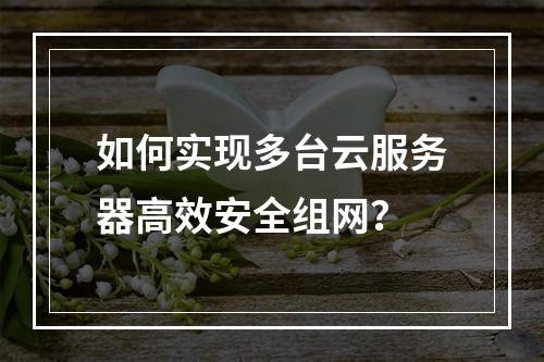 如何实现多台云服务器高效安全组网？