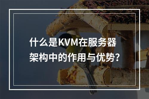 什么是KVM在服务器架构中的作用与优势?