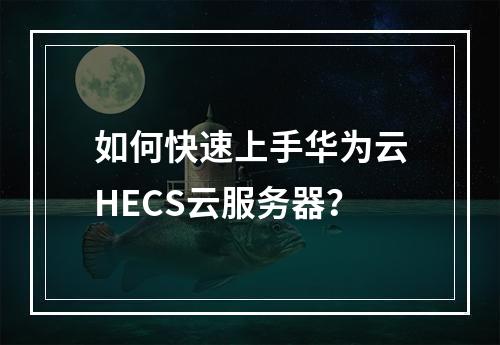 如何快速上手华为云HECS云服务器？