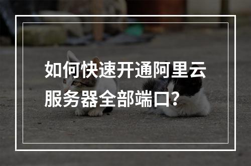 如何快速开通阿里云服务器全部端口？
