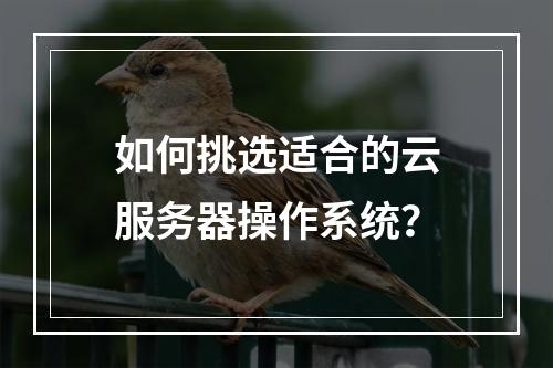如何挑选适合的云服务器操作系统？