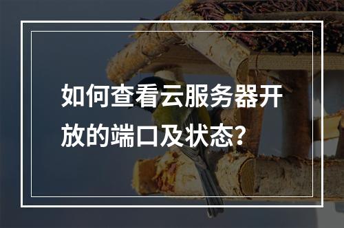 如何查看云服务器开放的端口及状态？