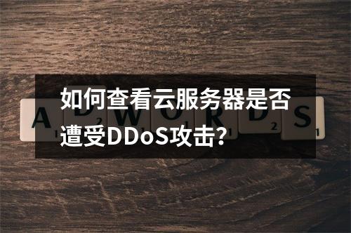 如何查看云服务器是否遭受DDoS攻击？