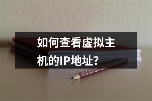 如何查看虚拟主机的IP地址？