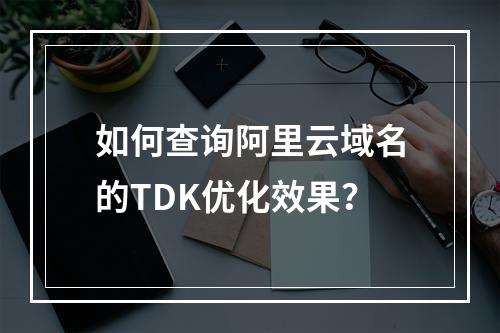 如何查询阿里云域名的TDK优化效果？