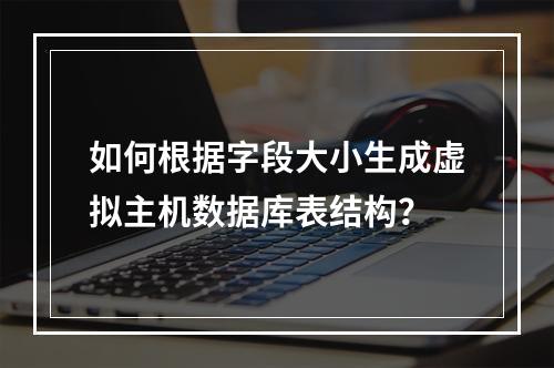 如何根据字段大小生成虚拟主机数据库表结构？