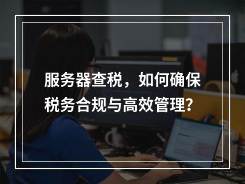 服务器查税,如何确保税务合规与高效管理?