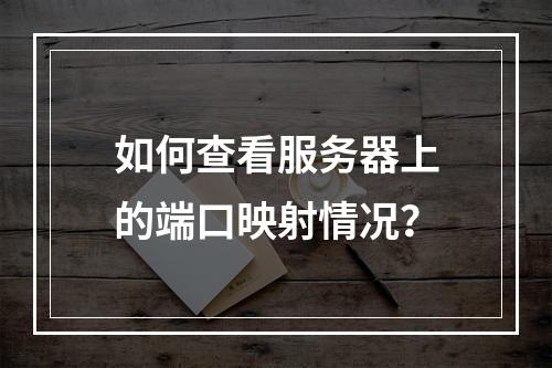如何查看服务器上的端口映射情况?