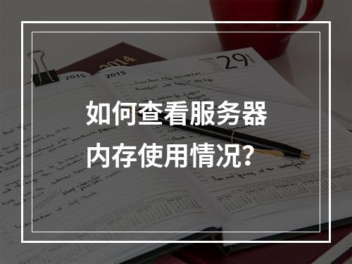 如何查看服务器内存使用情况?