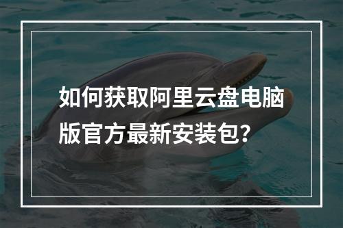 如何获取阿里云盘电脑版官方最新安装包？