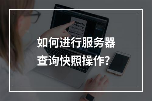 如何进行服务器查询快照操作?
