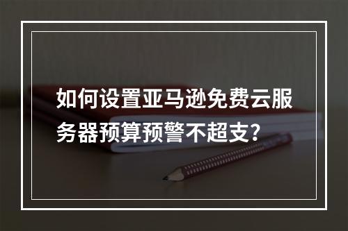 如何设置亚马逊免费云服务器预算预警不超支？