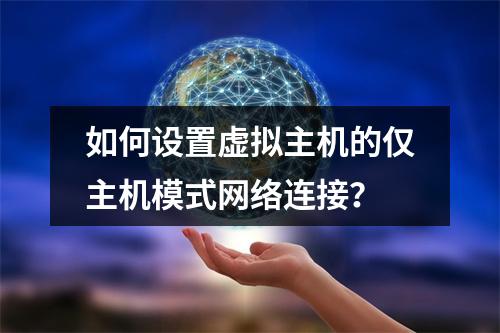 如何设置虚拟主机的仅主机模式网络连接？