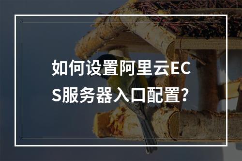 如何设置阿里云ECS服务器入口配置？
