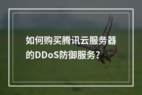 如何购买腾讯云服务器的DDoS防御服务？