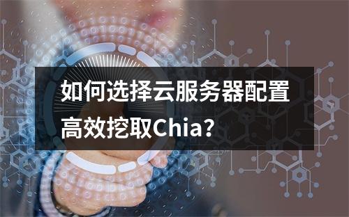 如何选择云服务器配置高效挖取Chia？