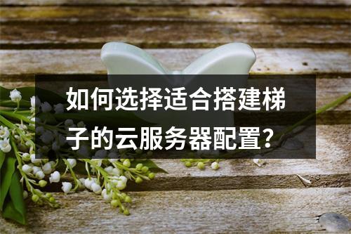 如何选择适合搭建梯子的云服务器配置？