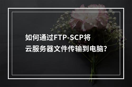 如何通过FTP-SCP将云服务器文件传输到电脑？