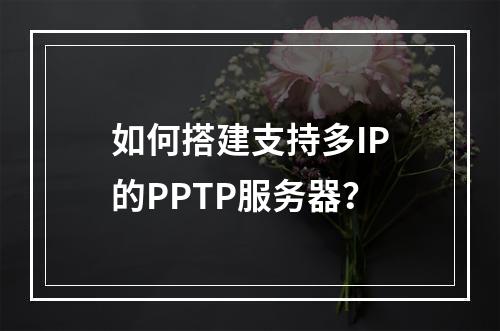 如何搭建支持多IP的PPTP服务器?