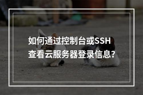如何通过控制台或SSH查看云服务器登录信息？