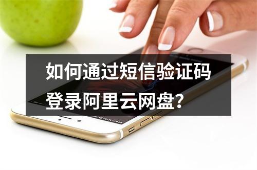 如何通过短信验证码登录阿里云网盘？