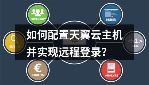 如何配置天翼云主机并实现远程登录？
