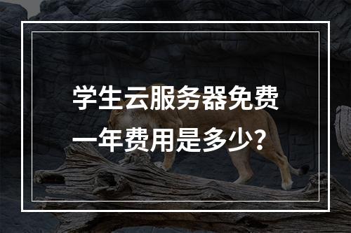 学生云服务器免费一年费用是多少？