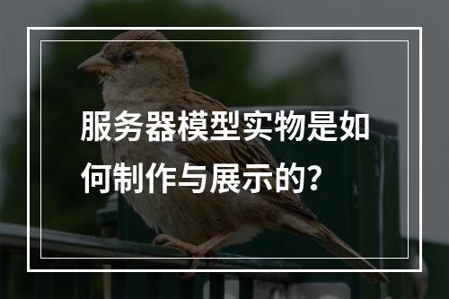 服务器模型实物是如何制作与展示的?