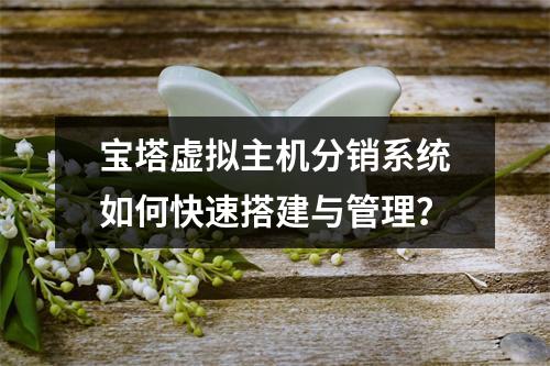 宝塔虚拟主机分销系统如何快速搭建与管理？