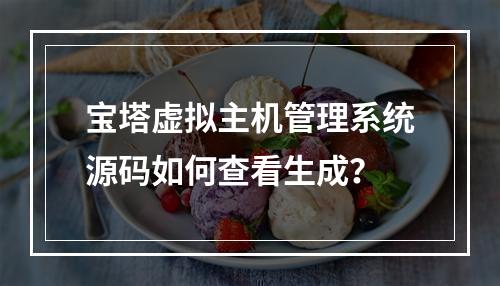宝塔虚拟主机管理系统源码如何查看生成？
