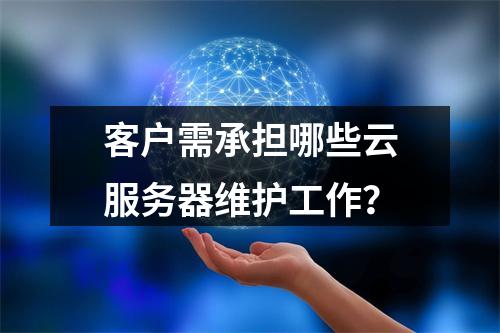 客户需承担哪些云服务器维护工作？