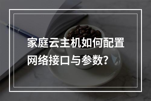 家庭云主机如何配置网络接口与参数？