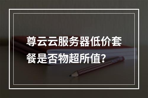 尊云云服务器低价套餐是否物超所值？