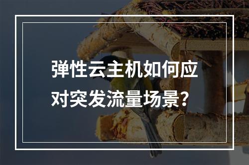 弹性云主机如何应对突发流量场景？