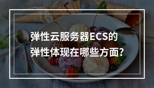弹性云服务器ECS的弹性体现在哪些方面？