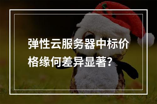 弹性云服务器中标价格缘何差异显著？