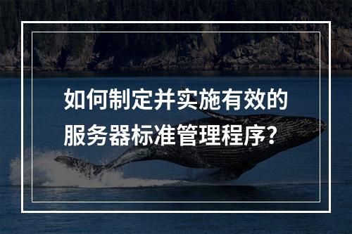 如何制定并实施有效的服务器标准管理程序?