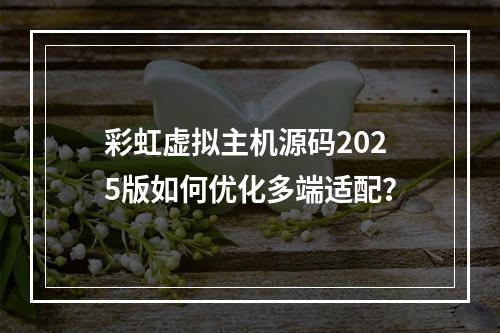 彩虹虚拟主机源码2025版如何优化多端适配？